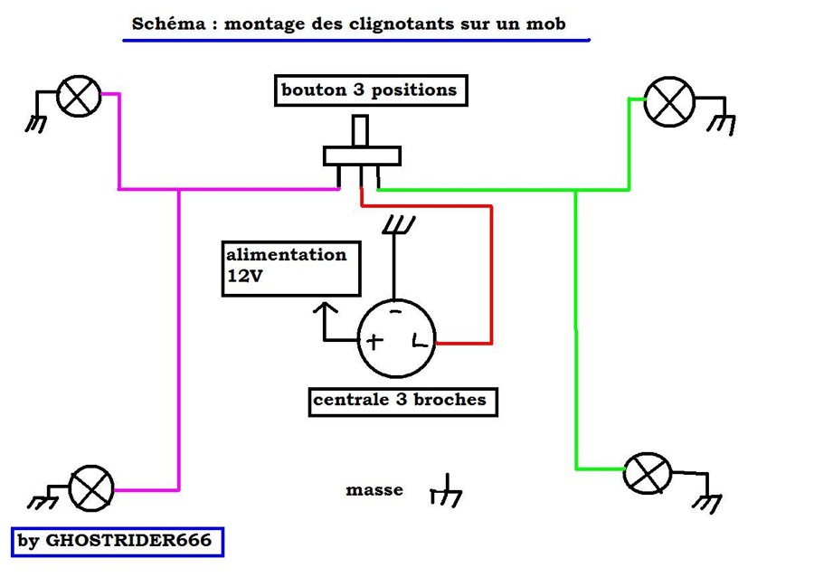 Schema circuit clignotant